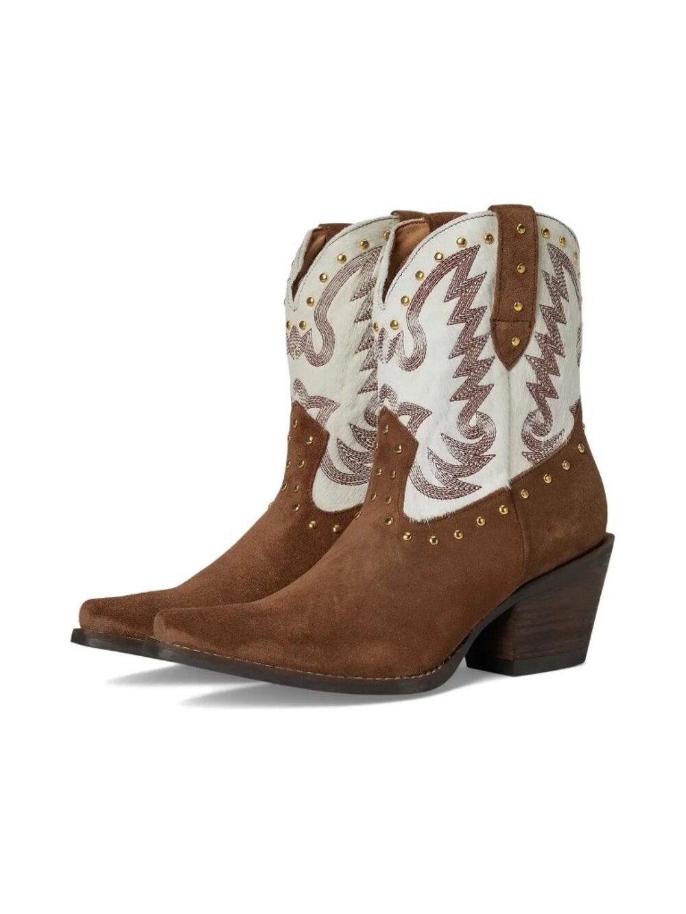 Dingo Ladies Rodeo Queen Suede/ Hair On Brown Booties DI2222-BN - Picture 7 of 7